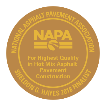 2011 Winner ~ 2018 Finalist ~ Sheldon G. Hayes Award, National Asphalt Pavement Association