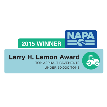 2015 Larry H. Lemon Quality in Construction Award ~ National Asphalt Pavement Association